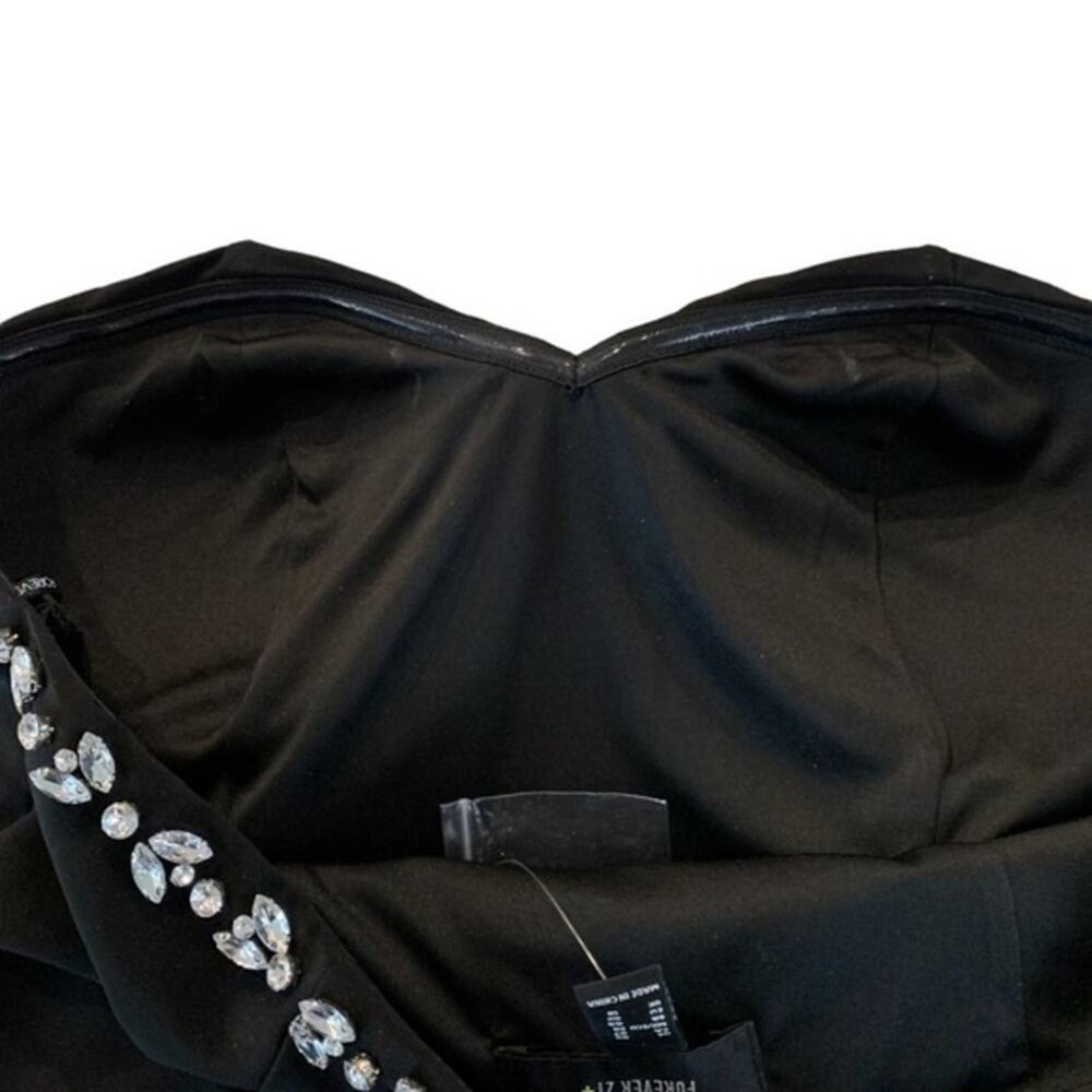 Forever 21 + strapless corset top black‎ with rhinestone accents. Padded cups OX - Picture 10 of 12